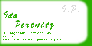 ida pertnitz business card